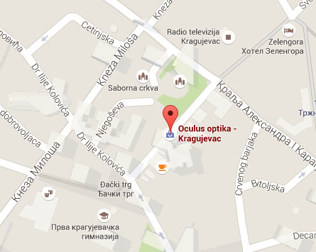 mapa oculus optika kragujevac branka radicevic